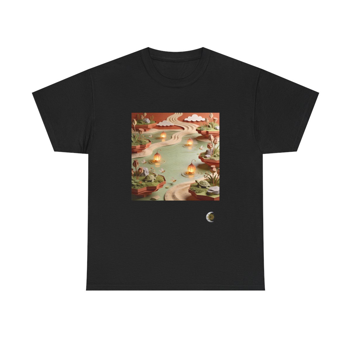 HD Lantern Pond Original Art 20 Unisex Heavy Cotton Tee