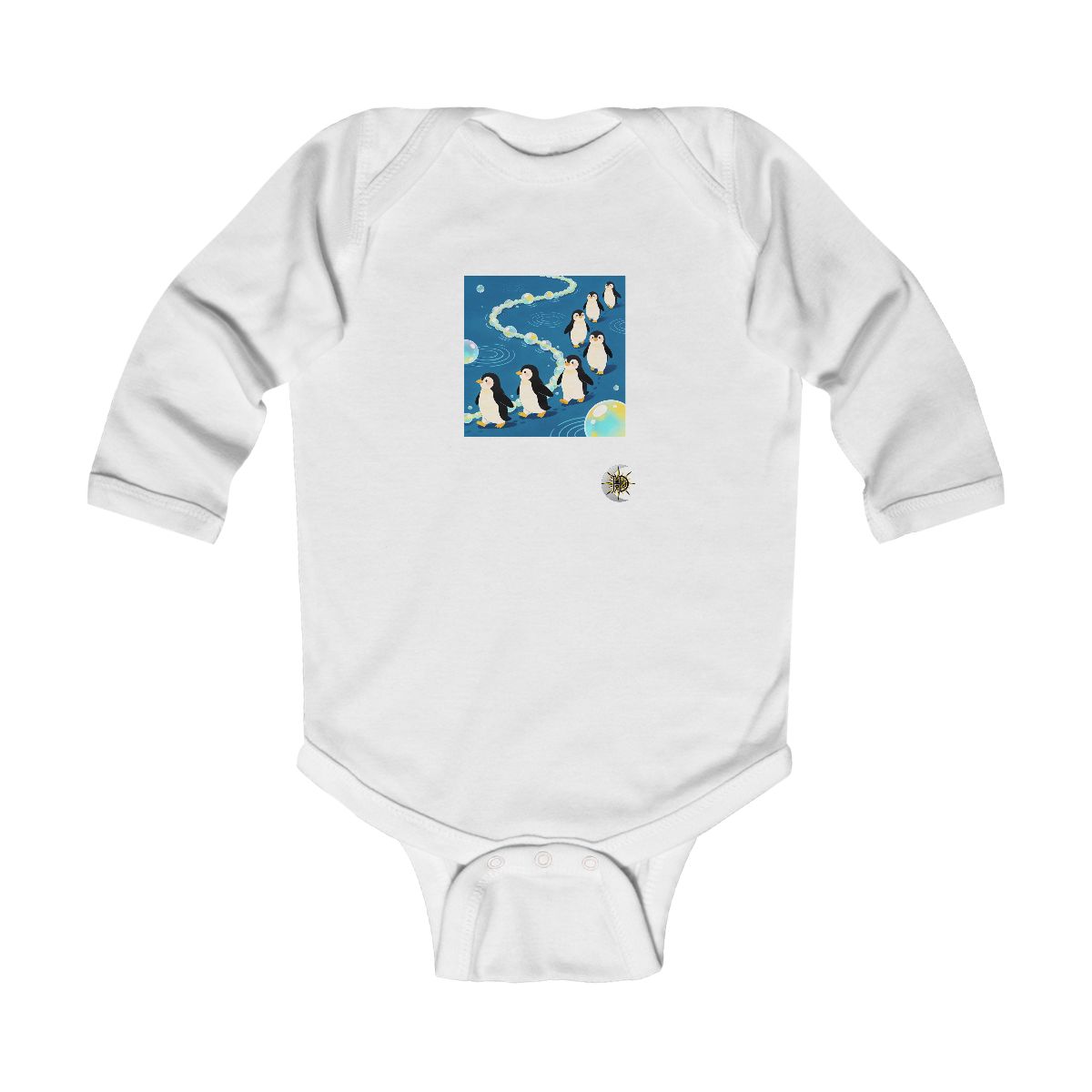 HD Bubbletrail Penguins Infant Long Sleeve Bodysuit