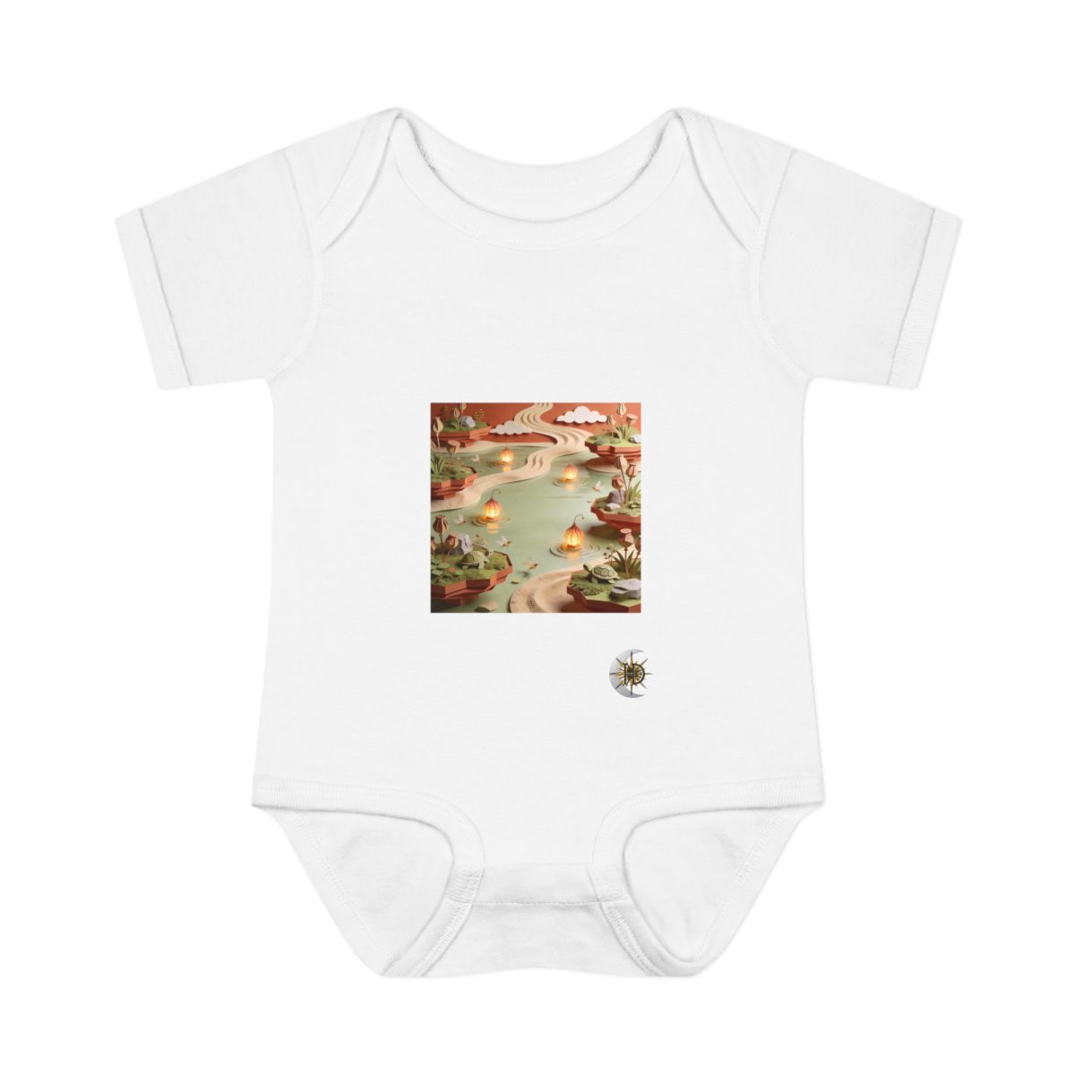 HD Lantern Pond Infant Baby Rib Bodysuit