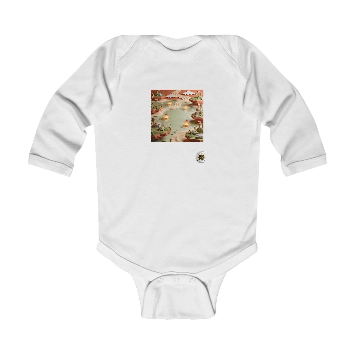 HD Lantern Pond Infant Long Sleeve Bodysuit