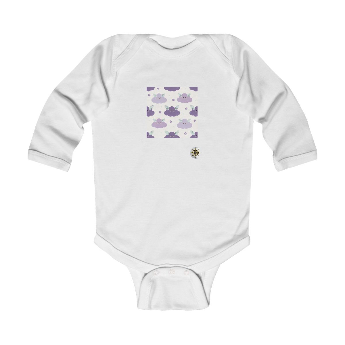 HD Lavender Leafcloud Infant Long Sleeve Bodysuit