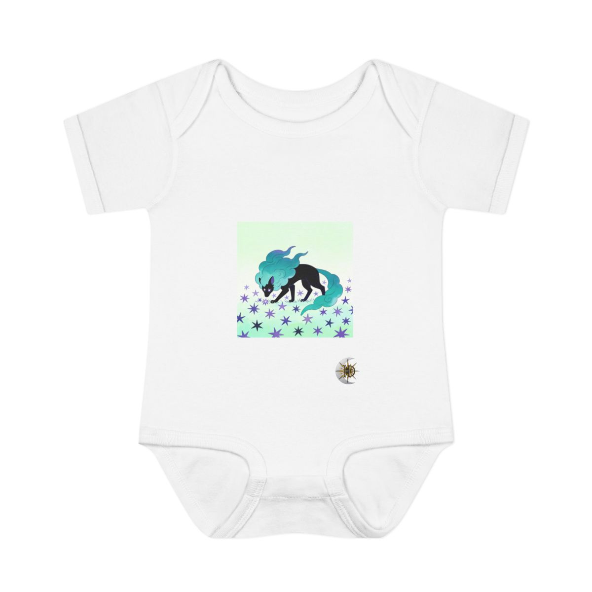 HD Stardrift Wolf Infant Baby Rib Bodysuit