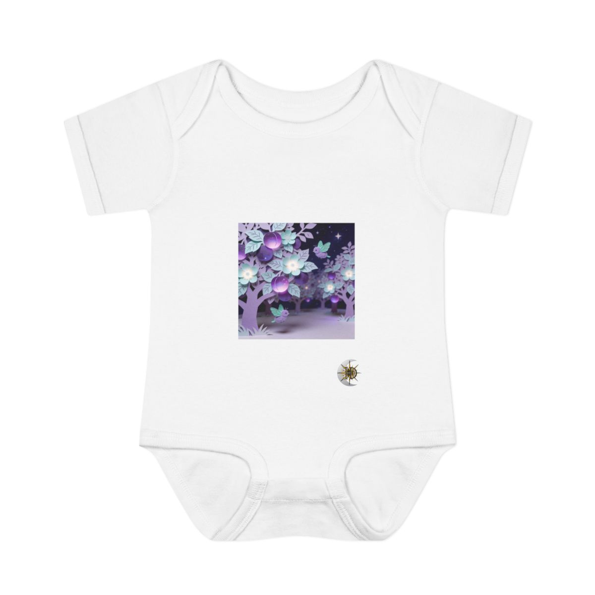 HD Violet Orchard Sprites Infant Baby Rib Bodysuit