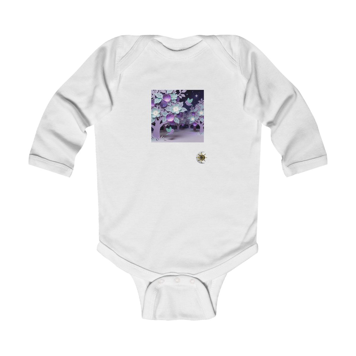 HD Violet Orchard Sprites Infant Long Sleeve Bodysuit
