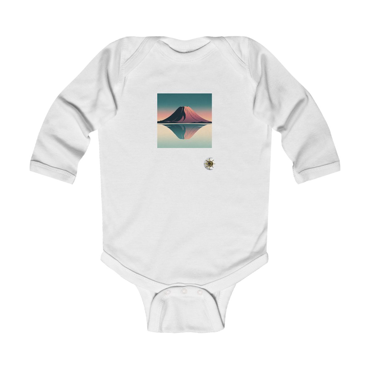 HD Rose Mountain Reflection Infant Long Sleeve Bodysuit