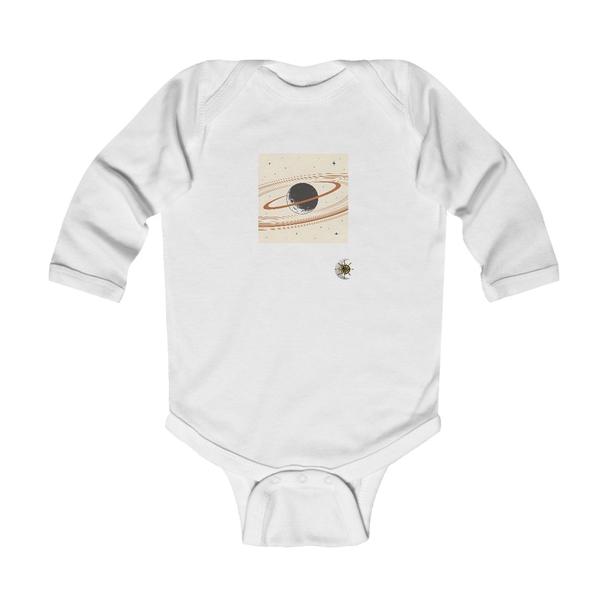 HD Copper Moon Rings Infant Long Sleeve Bodysuit