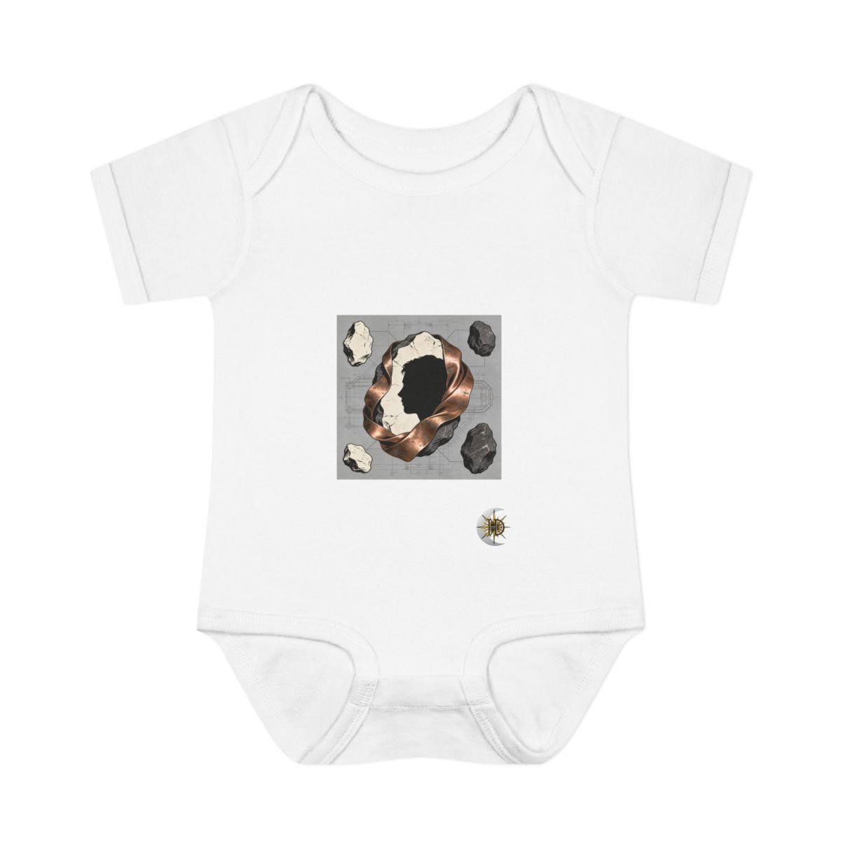 HD Copperstone Silhouette Infant Baby Rib Bodysuit