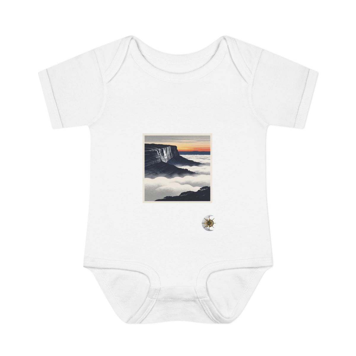 HD Cloudsea Cliffs Infant Baby Rib Bodysuit