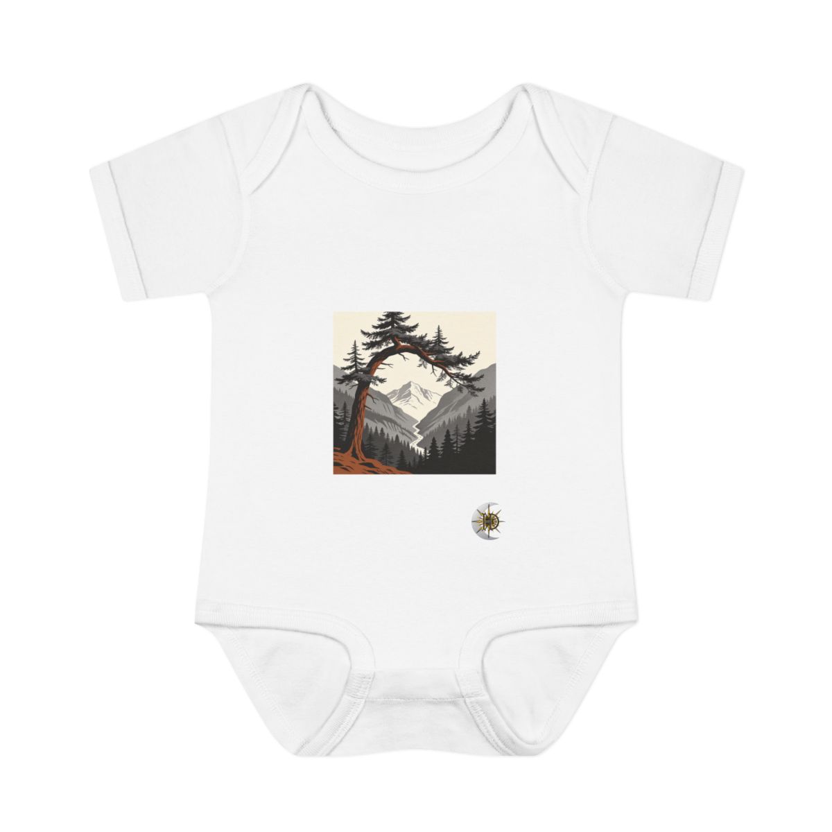 HD Alpine Pine Arch Infant Baby Rib Bodysuit