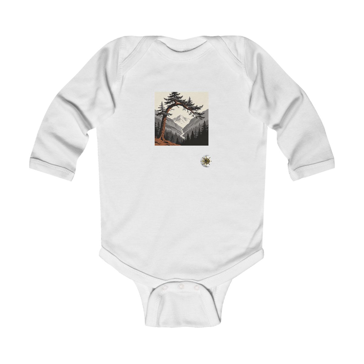 HD Alpine Pine Arch Infant Long Sleeve Bodysuit