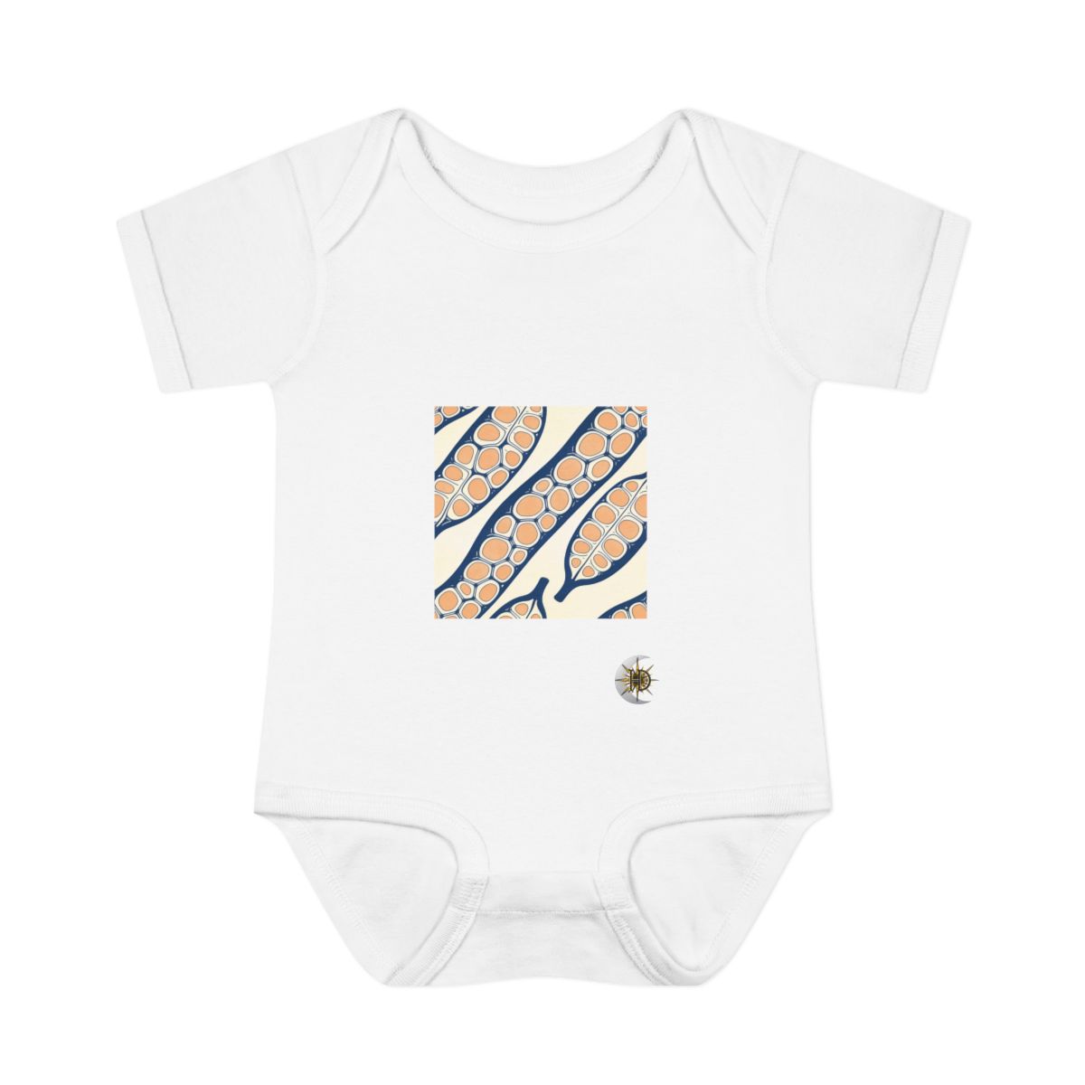 HD Apricot Seedpods Infant Baby Rib Bodysuit
