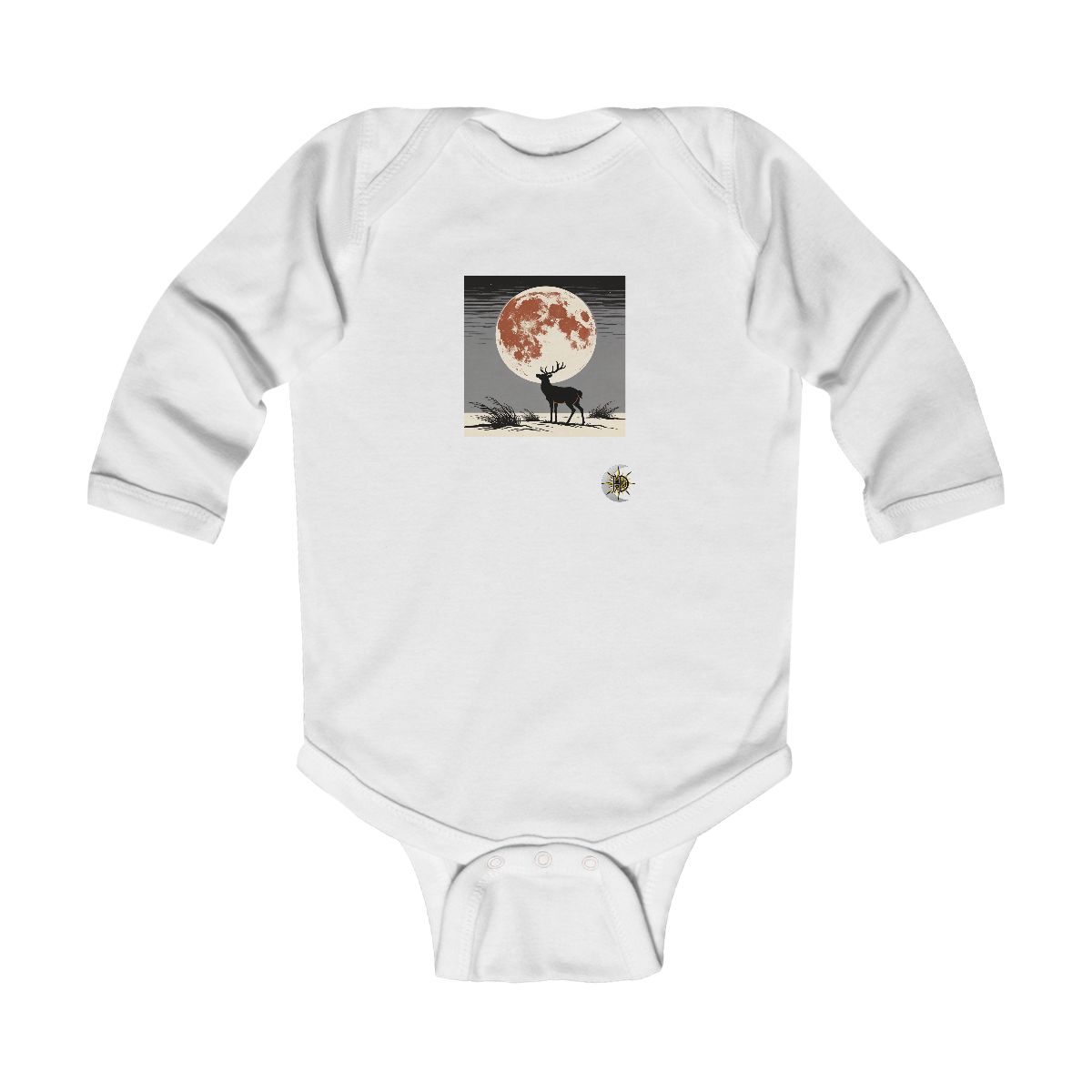 HD Copper Moon Stag Infant Long Sleeve Bodysuit