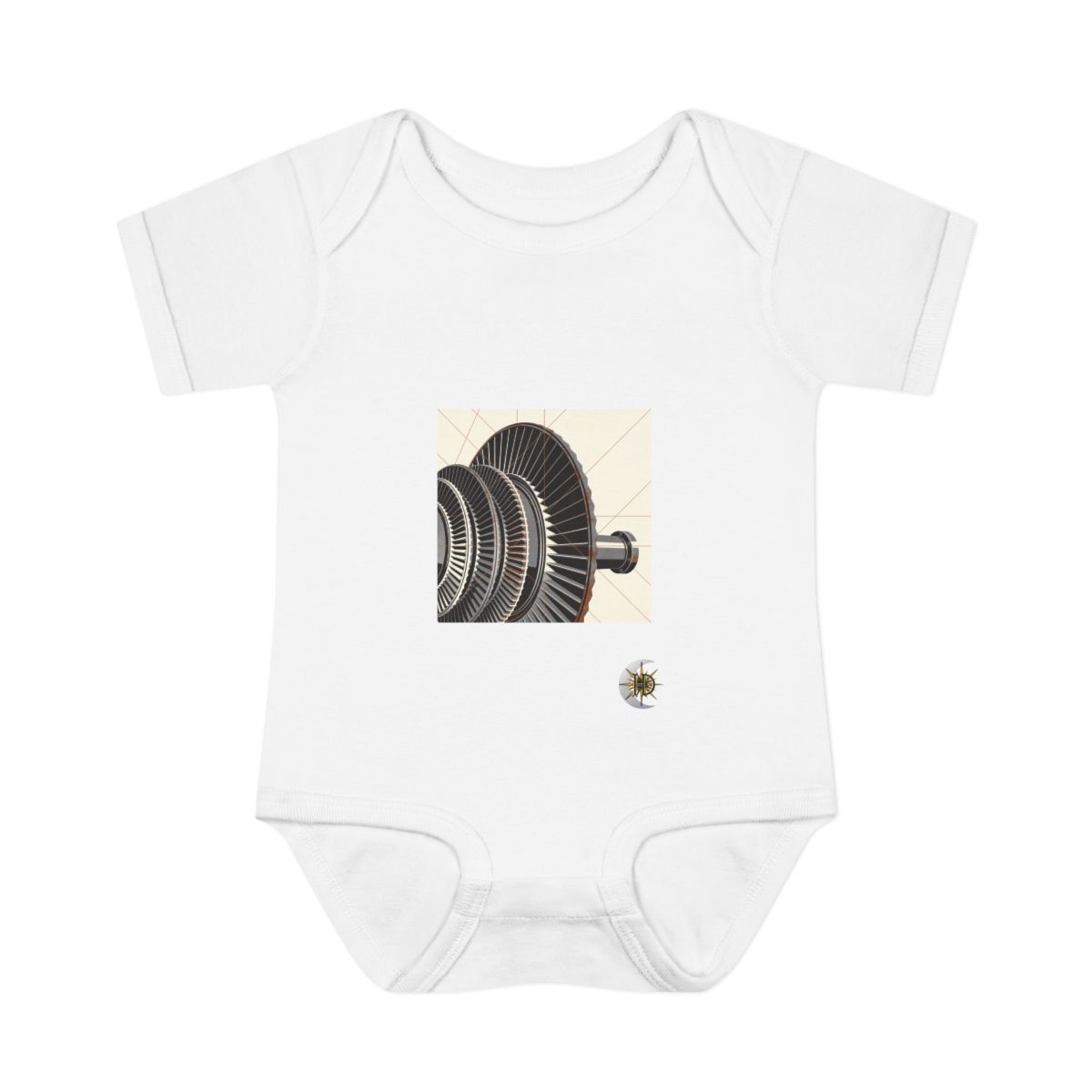 HD Copper Turbine Infant Baby Rib Bodysuit