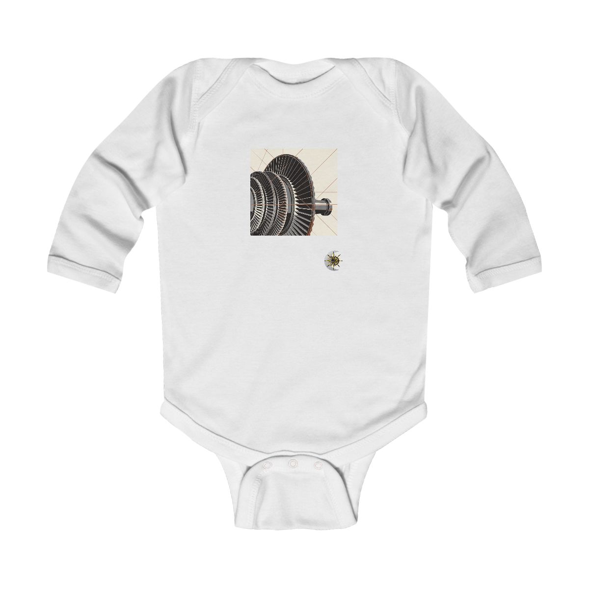 HD Copper Turbine Infant Long Sleeve Bodysuit
