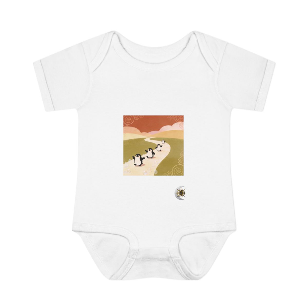 HD Ambertrail Penguins Infant Baby Rib Bodysuit