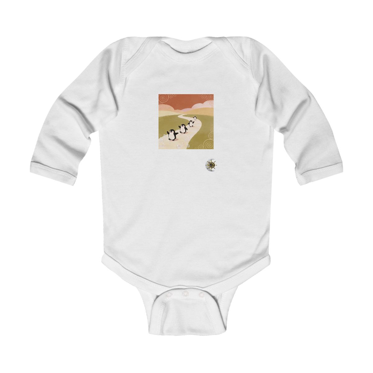 HD Ambertrail Penguins Infant Long Sleeve Bodysuit