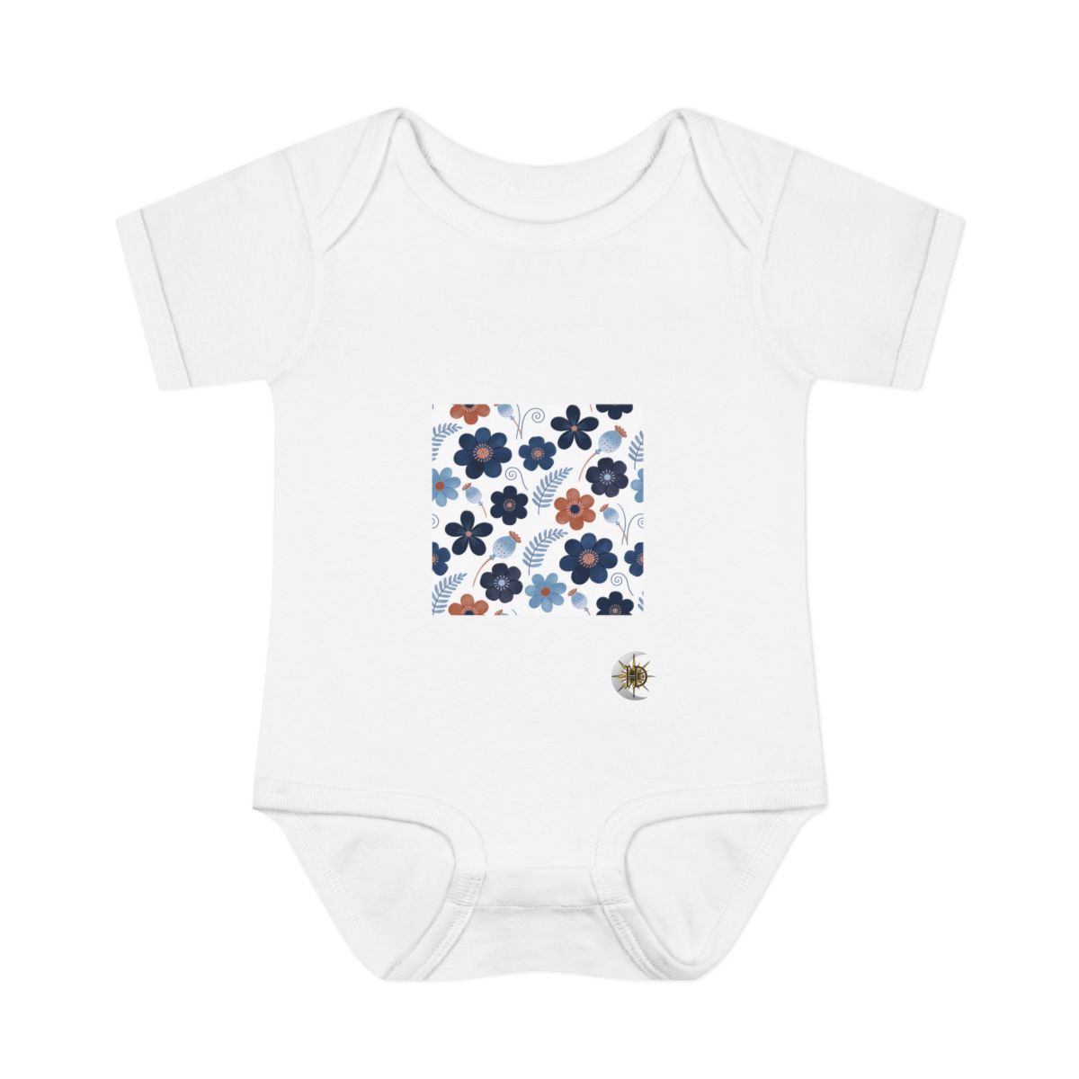 HD Midnight Meadow Florals Infant Baby Rib Bodysuit