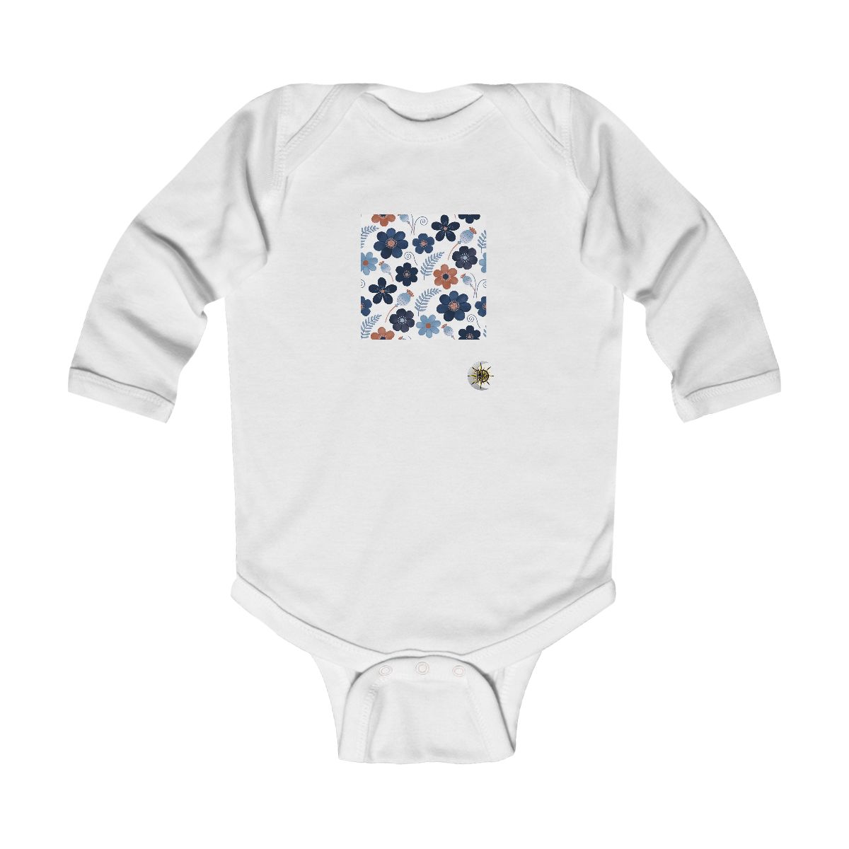 HD Midnight Meadow Florals Infant Long Sleeve Bodysuit