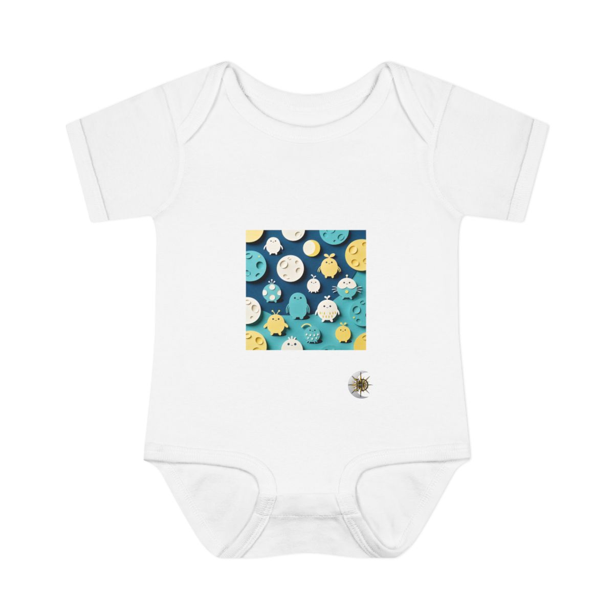 HD Moonbutton Friends Infant Baby Rib Bodysuit