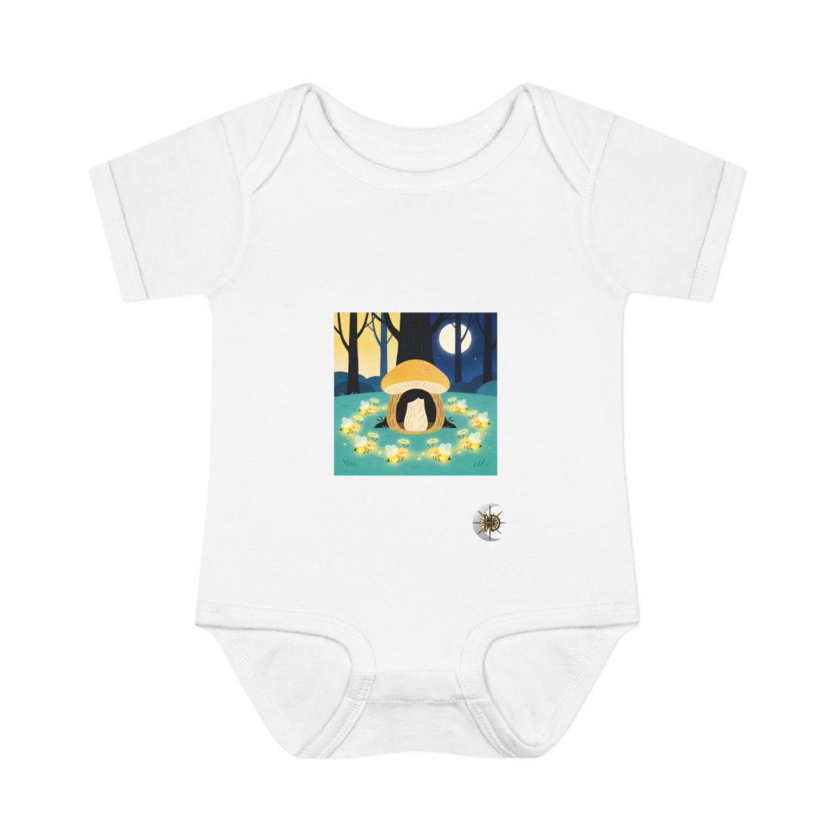 HD Moonlit Honey Circle Infant Baby Rib Bodysuit