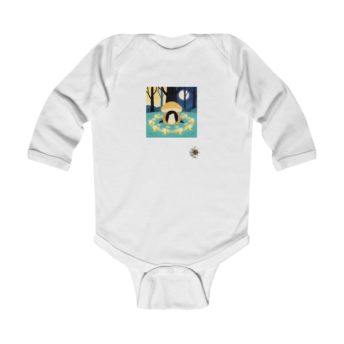 HD Moonlit Honey Circle Infant Long Sleeve Bodysuit