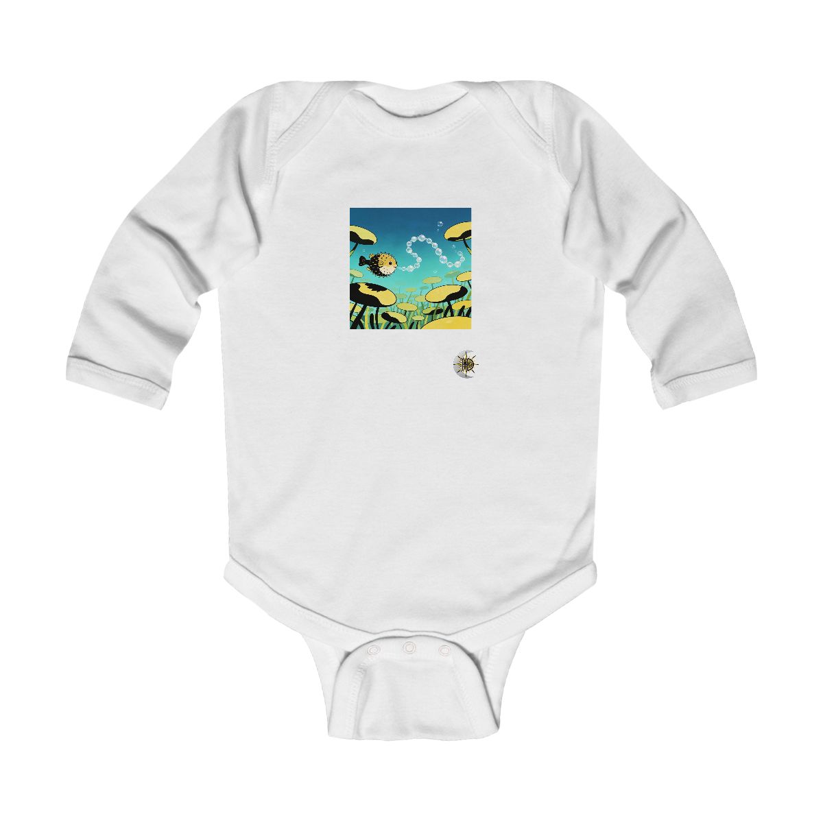 HD Bubblefin Meadow Infant Long Sleeve Bodysuit
