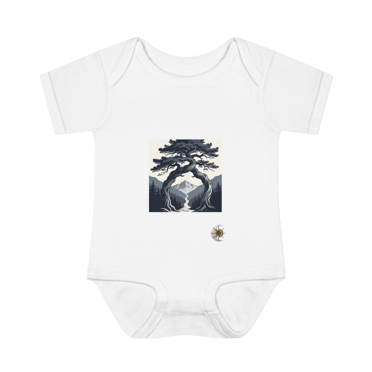 HD Twilight Pine Arch Infant Baby Rib Bodysuit
