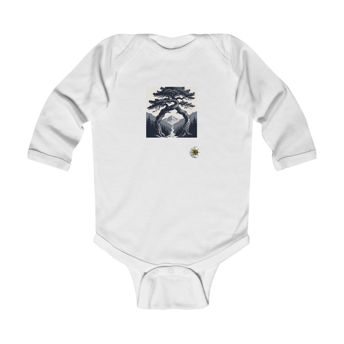 HD Twilight Pine Arch Infant Long Sleeve Bodysuit
