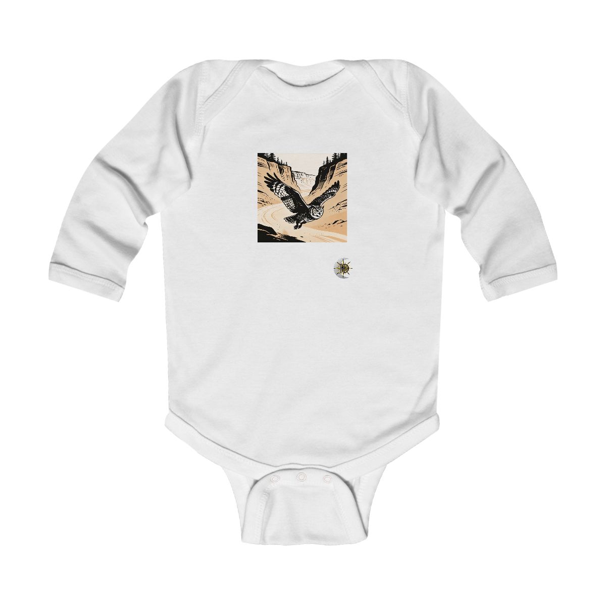 HD Canyon Owl Infant Long Sleeve Bodysuit