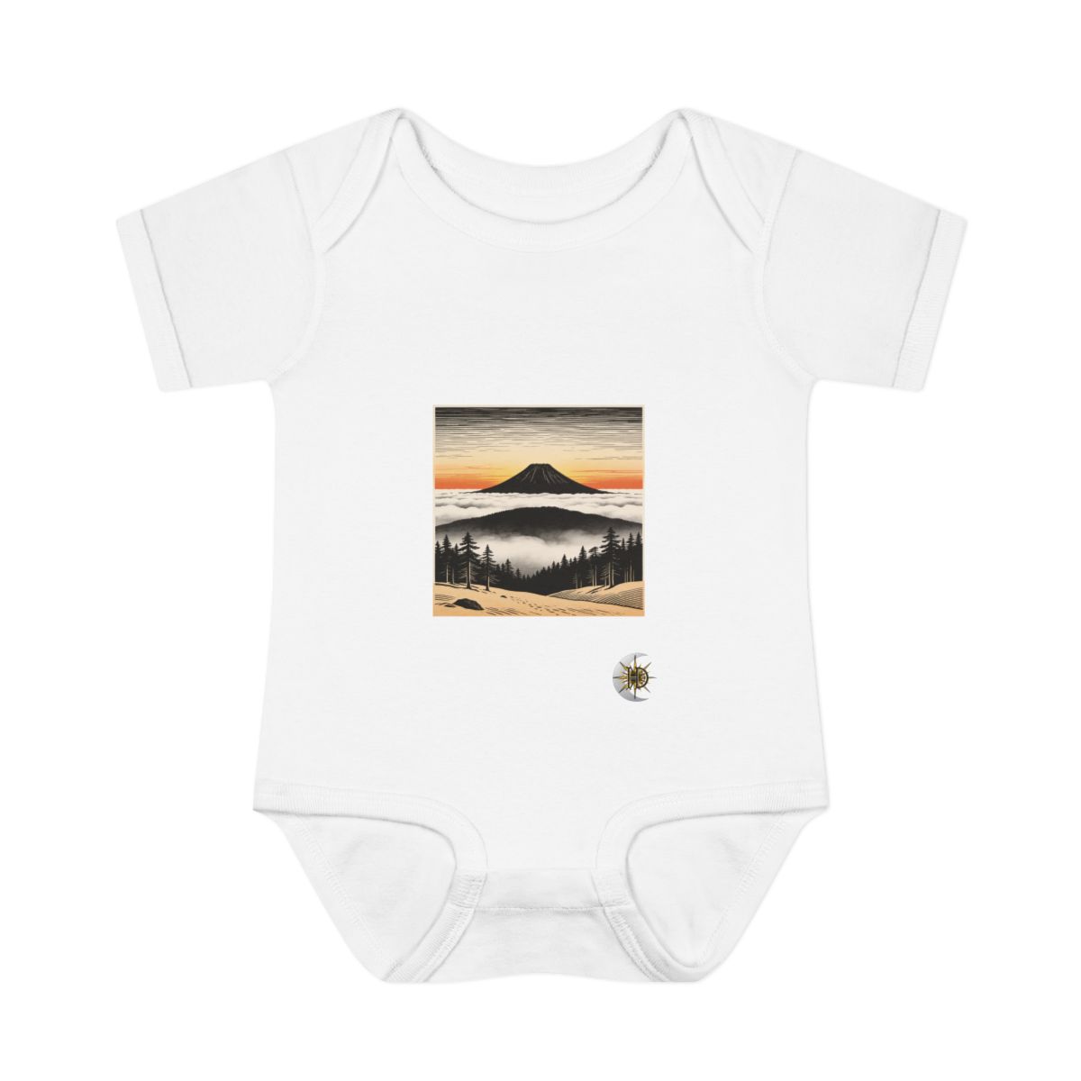 HD Sunrise Above the Clouds Infant Baby Rib Bodysuit