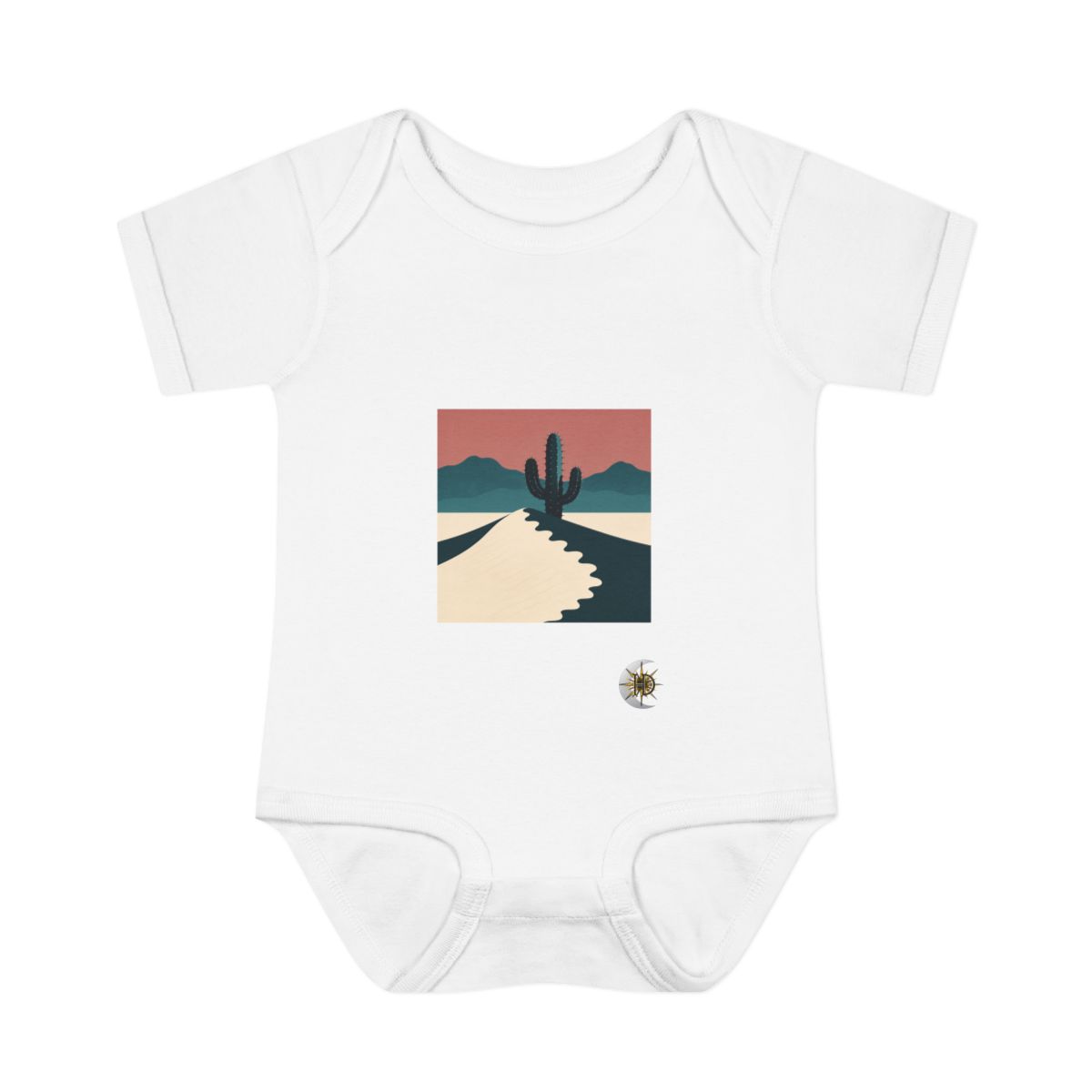 HD Desert Rose Cactus Infant Baby Rib Bodysuit