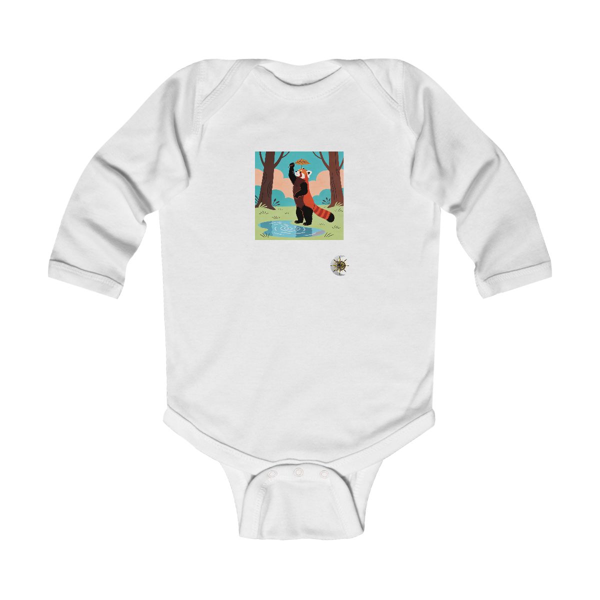 HD Leafplay Red Panda Infant Long Sleeve Bodysuit