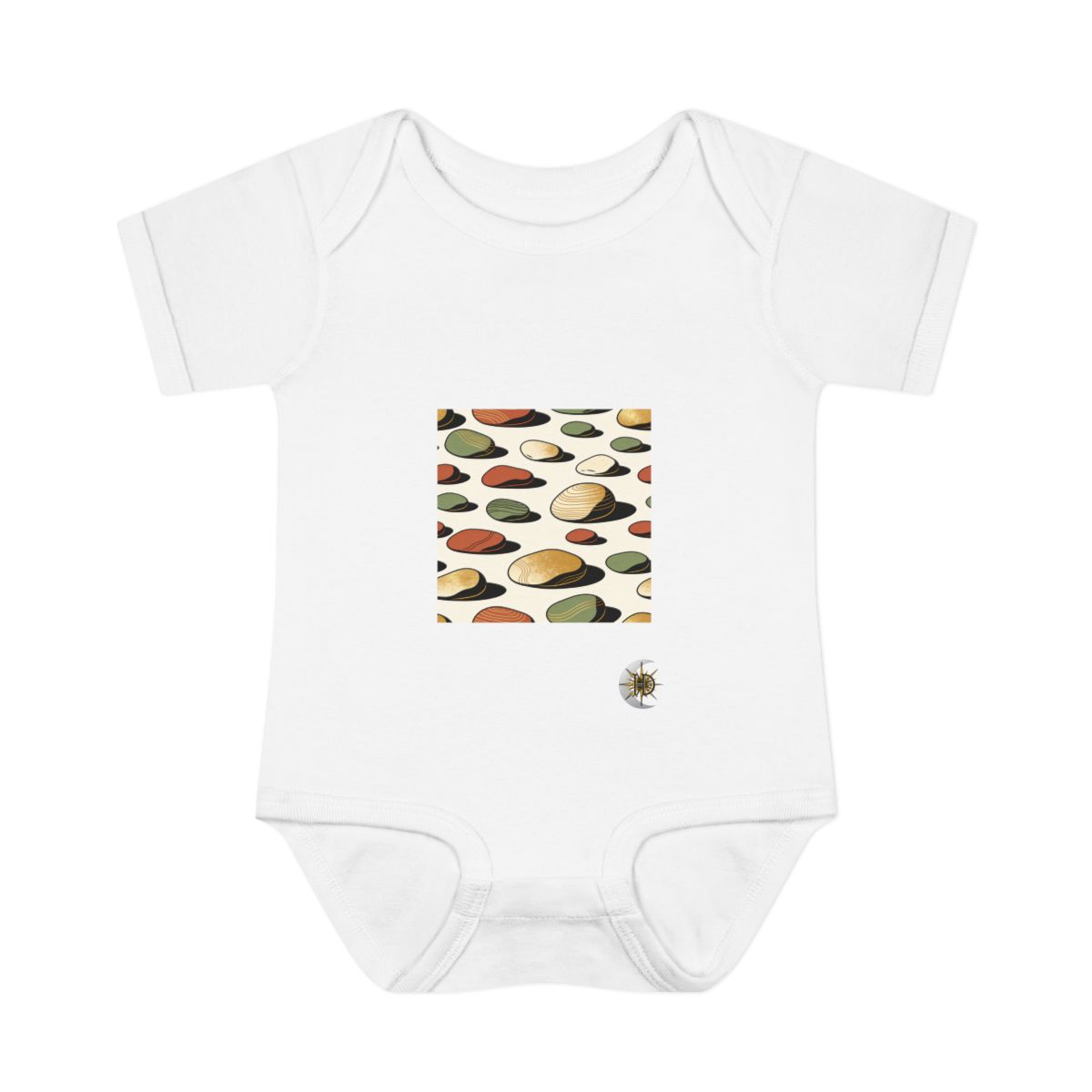 HD Riverstone Scatter Infant Baby Rib Bodysuit