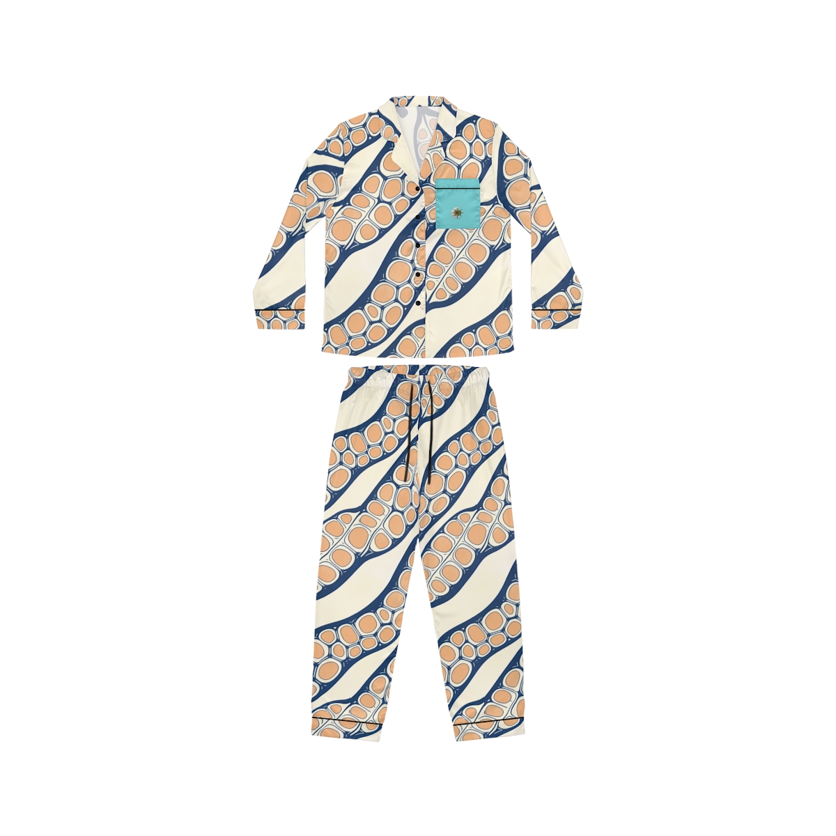 HD Apricot Seedpods Women's Satin Pajama Set