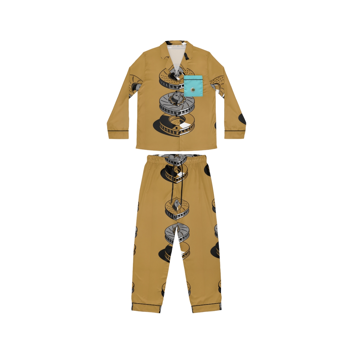 HD Rotor Stack Women's Satin Pajama Set