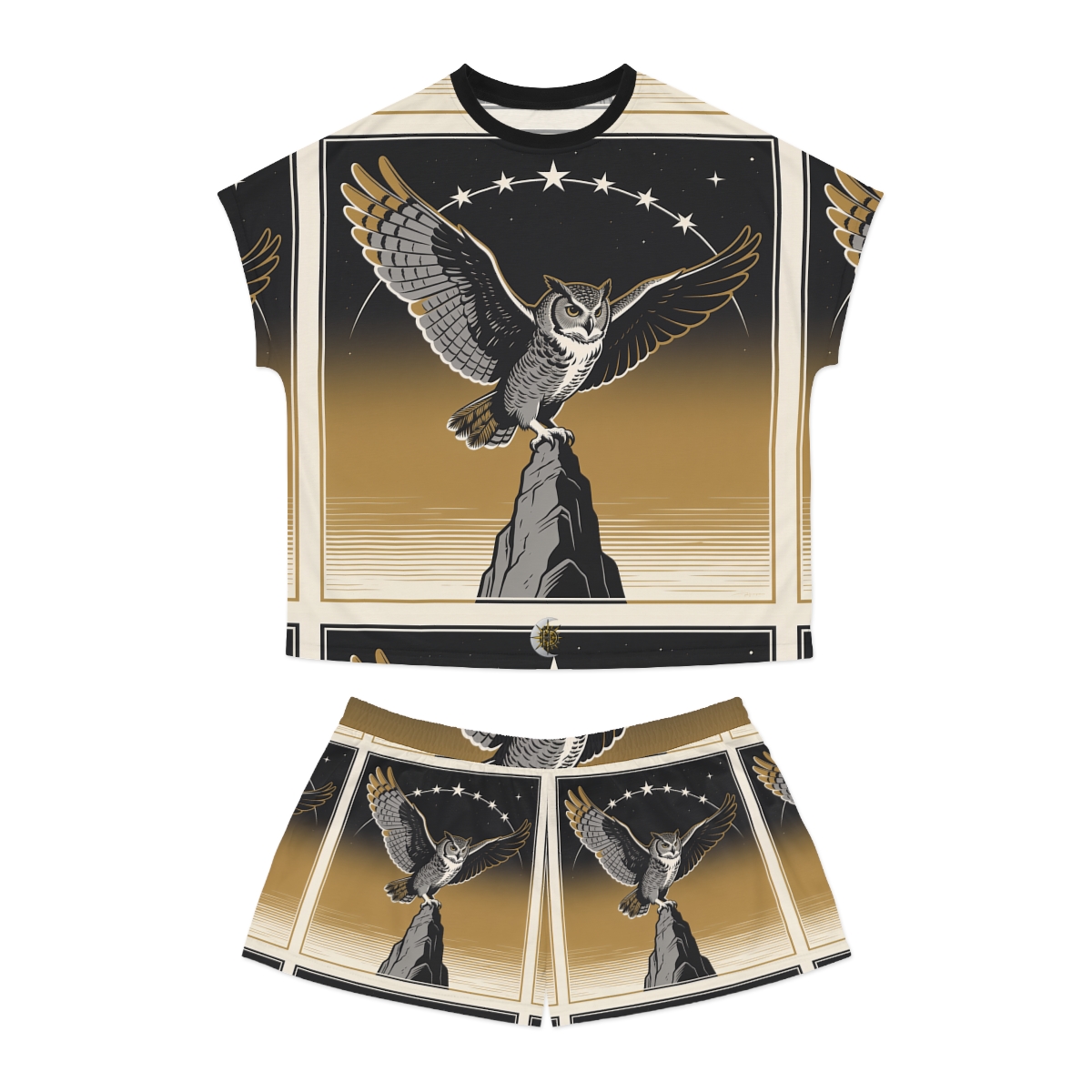 HD Golden Nightwatch Women's Short Pajama Set