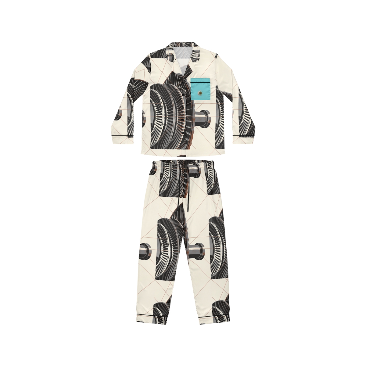 HD Copper Turbine Women's Satin Pajama Set