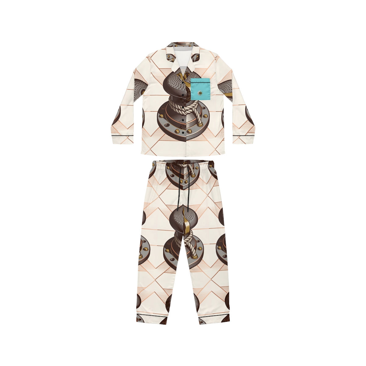 HD Harbor Mechanism Women's Satin Pajama Set