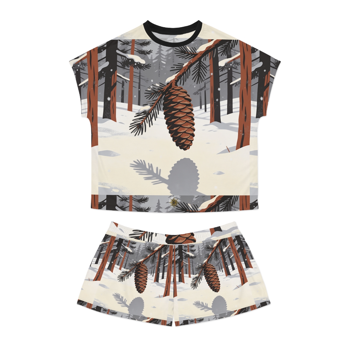 HD Winter Cone Women's Short Pajama Set