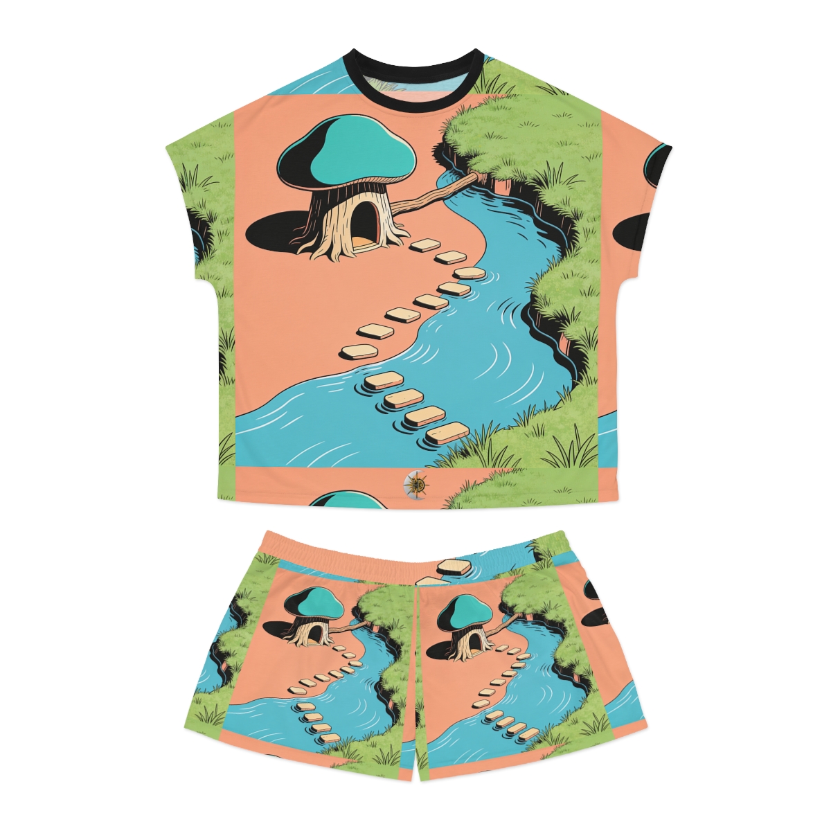 HD Original Art 393 Women's Short Pajama Set