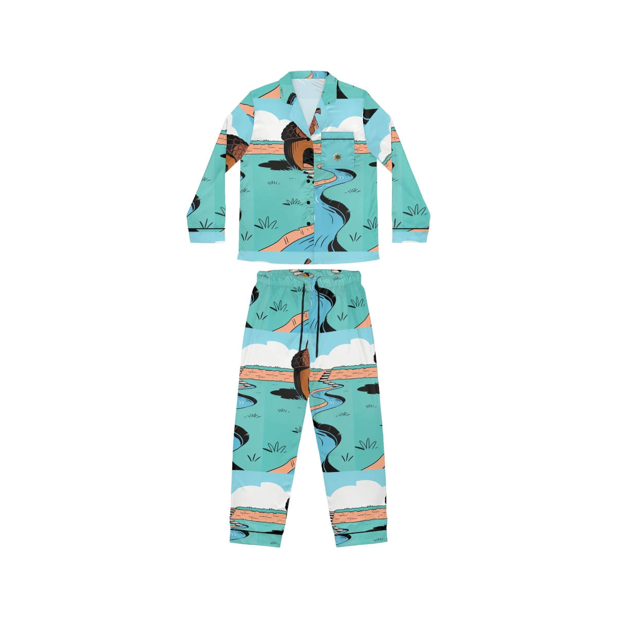 HD Original Art 945 Women's Satin Pajama Set