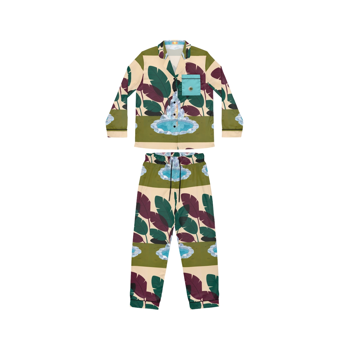 HD Original Art 1077 Women's Satin Pajama Set
