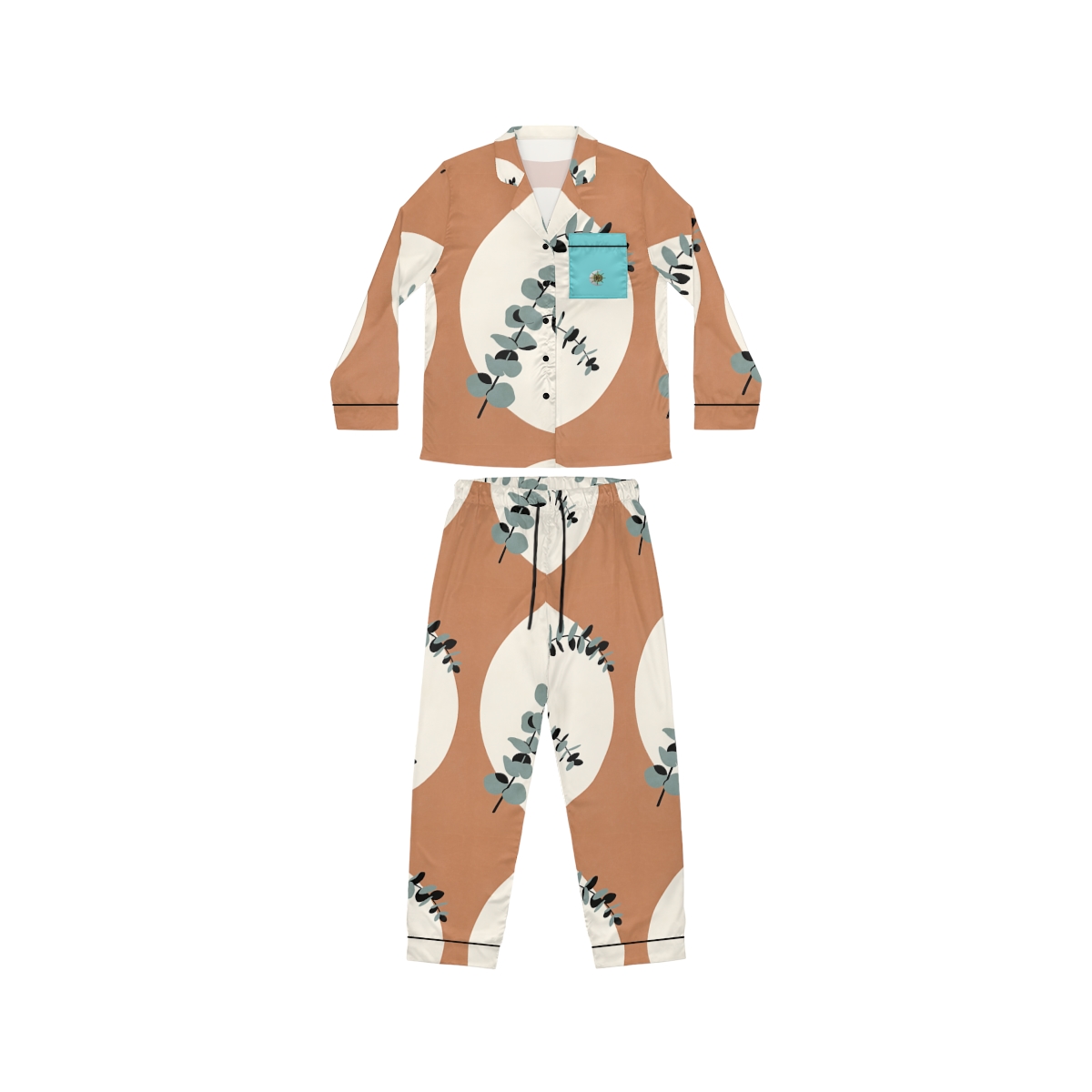 HD Eucalyptus Moon Women's Satin Pajama Set
