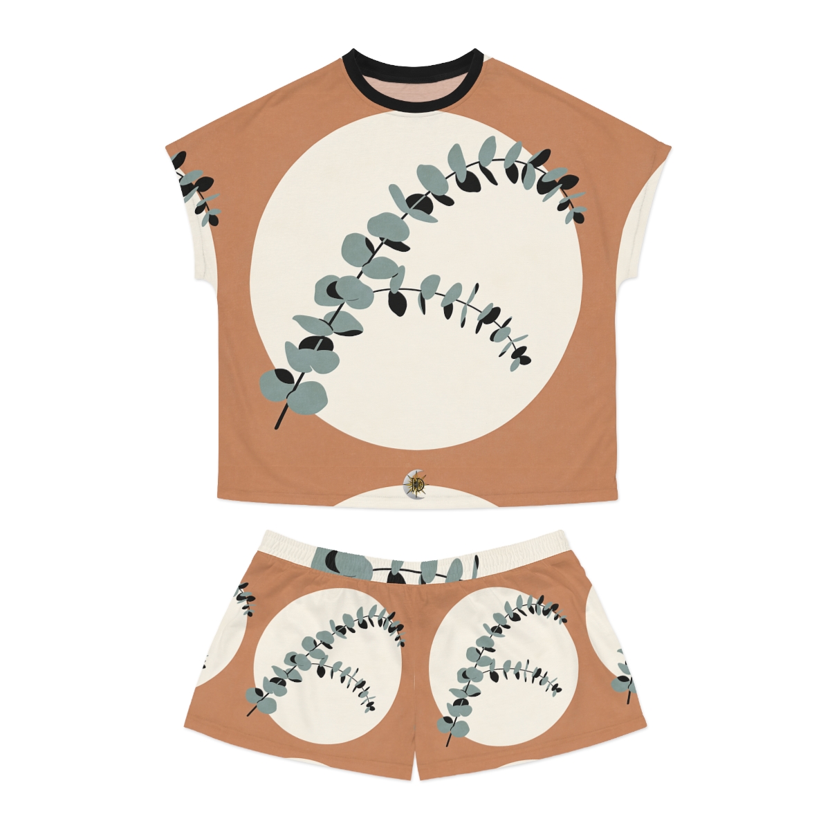 HD Eucalyptus Moon Women's Short Pajama Set