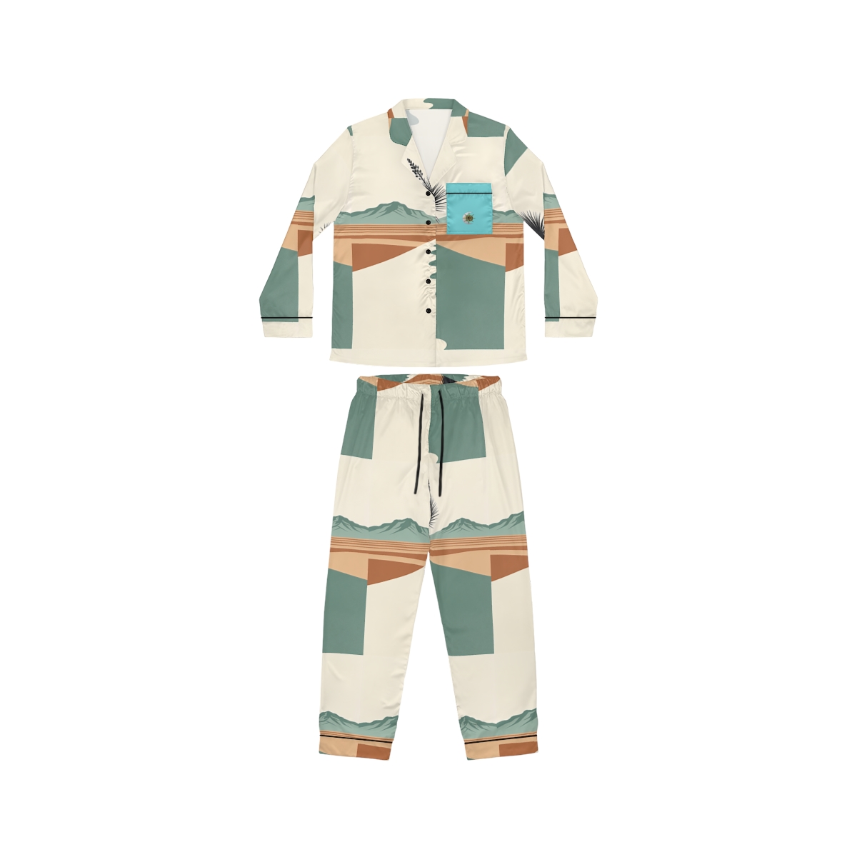 HD Yucca Desert Path Women's Satin Pajama Set