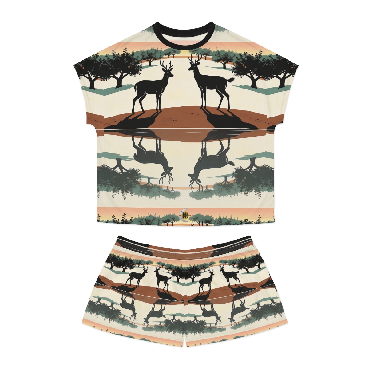 HD Orchard Deer Women's Short Pajama Set