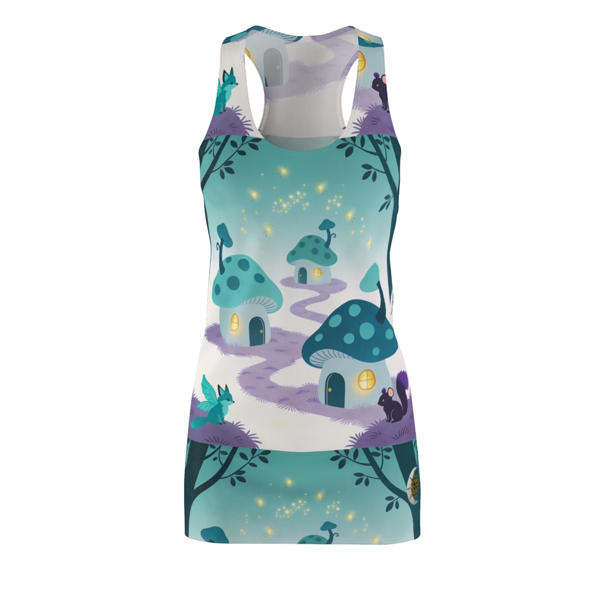 HD Firefly Mushroom Lane Women's Cut & Sew Racerback Dress