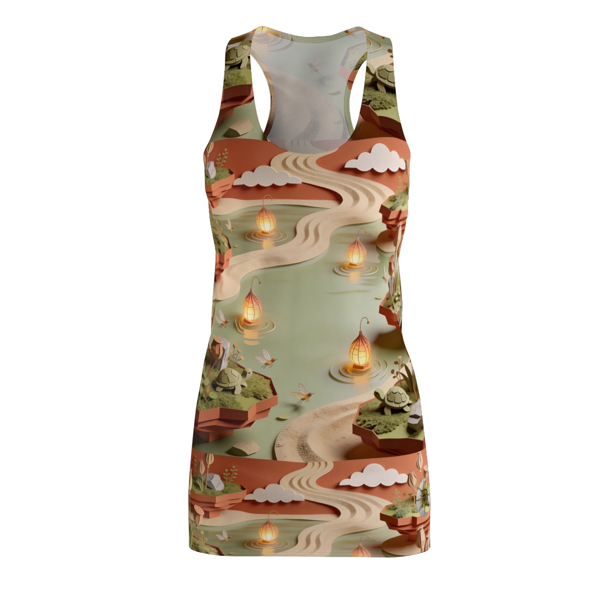 HD Lantern Pond Women's Cut & Sew Racerback Dress