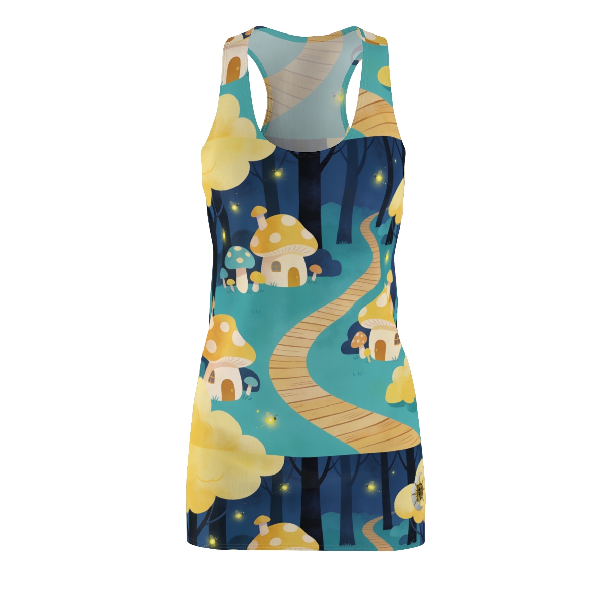 HD Golden Glow Village Women's Cut & Sew Racerback Dress