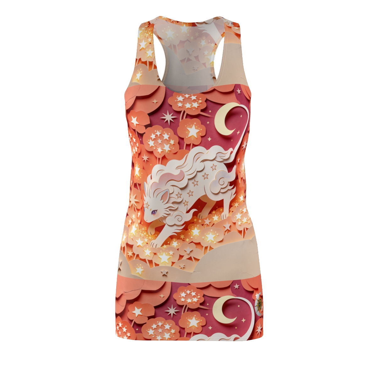 HD Crescent Starpaws Women's Cut & Sew Racerback Dress